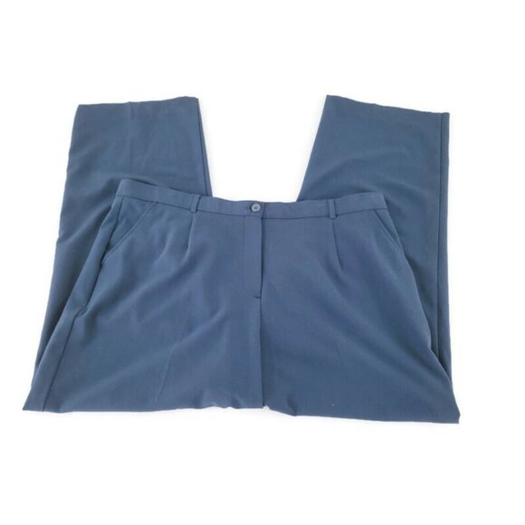 George Womens Pants 18WP Plus Petite Straight Leg Comfort Waist BLU161E - Picture 1 of 9